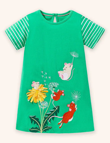 Little Mouse Applique Dress